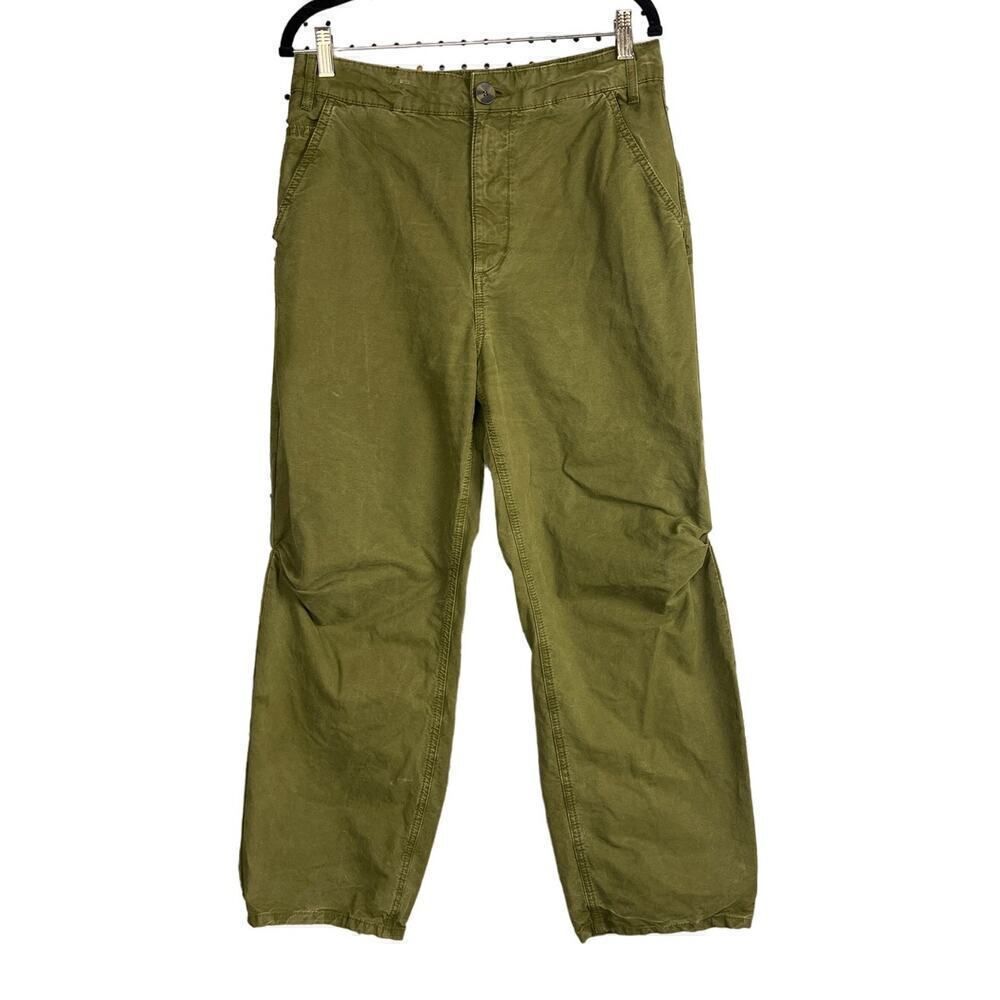 Zara Olive Green Straight Leg Pants
